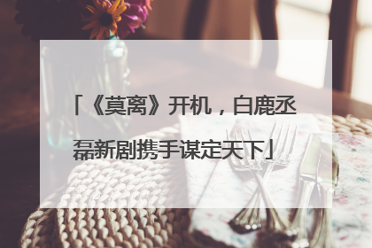 《莫离》开机，白鹿丞磊新剧携手谋定天下