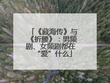 《藏海传》与《折腰》：男频剧、女频剧都在“爱”什么