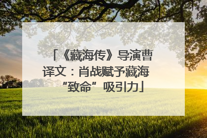 《藏海传》导演曹译文：肖战赋予藏海“致命”吸引力