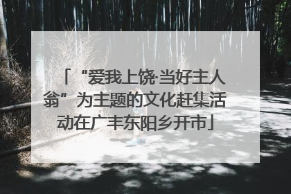 “爱我上饶·当好主人翁”为主题的文化赶集活动在广丰东阳乡开市