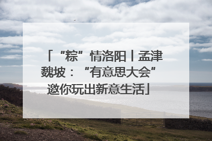 “粽”情洛阳丨孟津魏坡：“有意思大会”邀你玩出新意生活