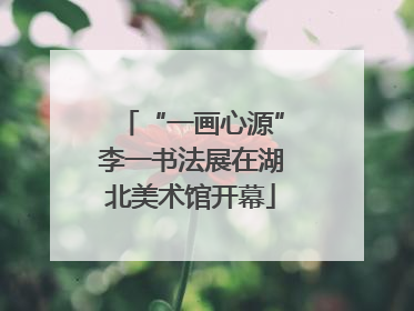 “一画心源”李一书法展在湖北美术馆开幕