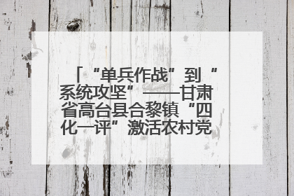 “单兵作战”到“系统攻坚”——甘肃省高台县合黎镇“四化一评”激活农村党员管理新引擎