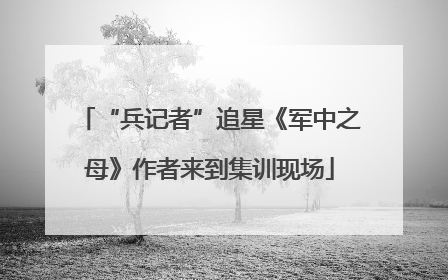 “兵记者”追星《军中之母》作者来到集训现场