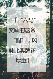 “六马”奖励的这条“腿”，风味比奖牌还厚重