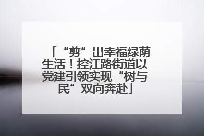 “剪”出幸福绿荫生活！控江路街道以党建引领实现“树与民”双向奔赴