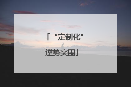 “定制化” 逆势突围