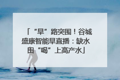 “旱”路突围！谷城盛康智能旱直播：缺水田“喝”上高产水