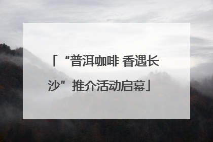 “普洱咖啡 香遇长沙”推介活动启幕