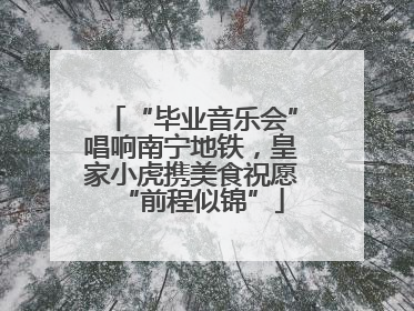 “毕业音乐会”唱响南宁地铁，皇家小虎携美食祝愿“前程似锦”