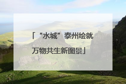 “水城”泰州绘就万物共生新图景
