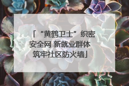 “黄鹤卫士”织密安全网 新就业群体筑牢社区防火墙