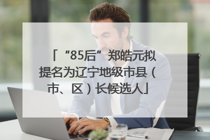 “85后”郑皓元拟提名为辽宁地级市县（市、区）长候选人