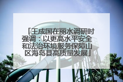 王成国在丽水调研时强调：以更高水平安全和法治环境服务保障山区海岛县高质量发展