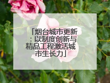 烟台城市更新：以制度创新与精品工程激活城市生长力