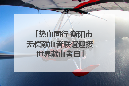 热血同行 衡阳市无偿献血者联谊迎接世界献血者日