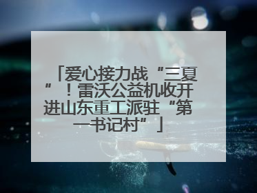 爱心接力战“三夏”！雷沃公益机收开进山东重工派驻“第一书记村”