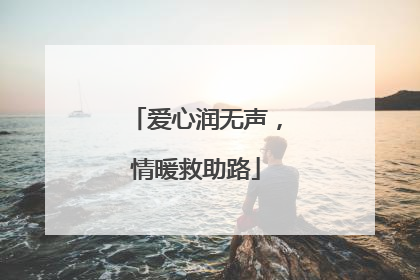 爱心润无声，情暖救助路