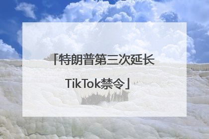 特朗普第三次延长TikTok禁令