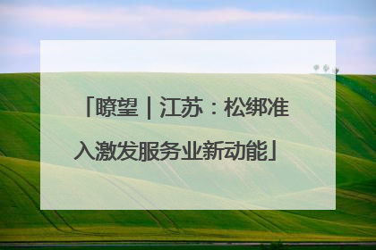 瞭望｜江苏：松绑准入激发服务业新动能