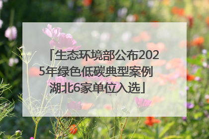 生态环境部公布2025年绿色低碳典型案例 湖北6家单位入选