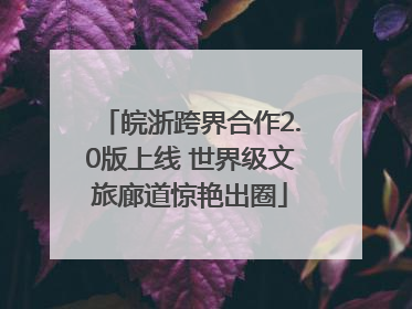 皖浙跨界合作2.0版上线 世界级文旅廊道惊艳出圈