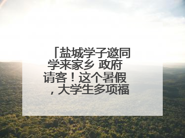 盐城学子邀同学来家乡 政府请客！这个暑假，大学生多项福利免费游盐城