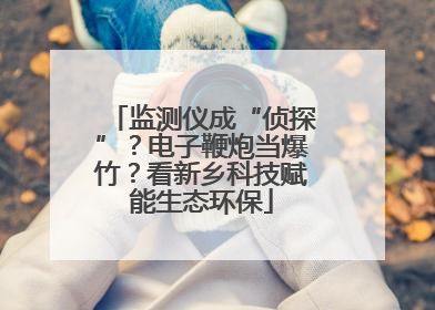 监测仪成“侦探”？电子鞭炮当爆竹？看新乡科技赋能生态环保