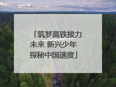 筑梦高铁接力未来 新兴少年探秘中国速度