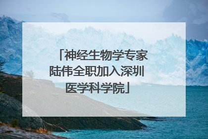 神经生物学专家陆伟全职加入深圳医学科学院