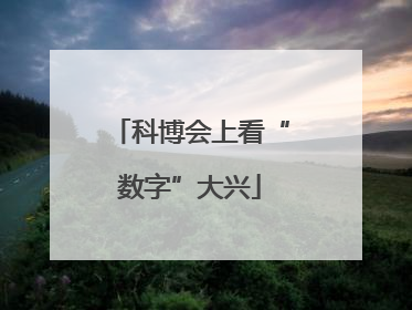 科博会上看“数字”大兴