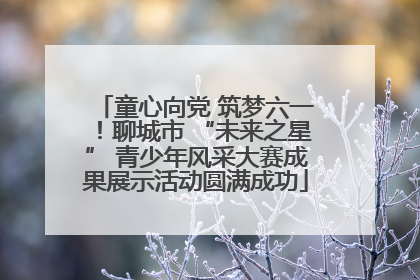 童心向党 筑梦六一！聊城市 “未来之星” 青少年风采大赛成果展示活动圆满成功