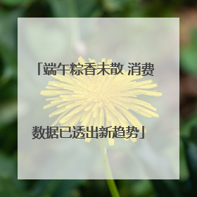 端午粽香未散 消费数据已透出新趋势