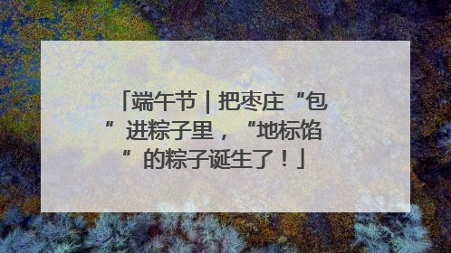 端午节｜把枣庄“包”进粽子里，“地标馅”的粽子诞生了！