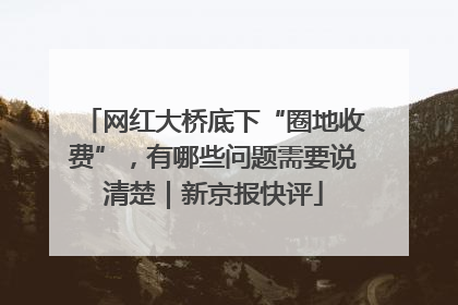 网红大桥底下“圈地收费”，有哪些问题需要说清楚｜新京报快评
