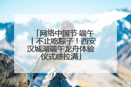 网络中国节·端午丨不止吃粽子！西安汉城湖端午龙舟体验仪式感拉满
