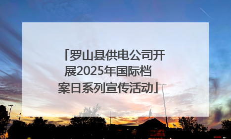 罗山县供电公司开展2025年国际档案日系列宣传活动