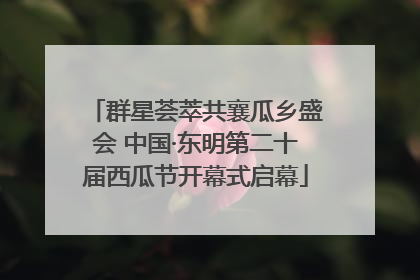 群星荟萃共襄瓜乡盛会 中国·东明第二十届西瓜节开幕式启幕