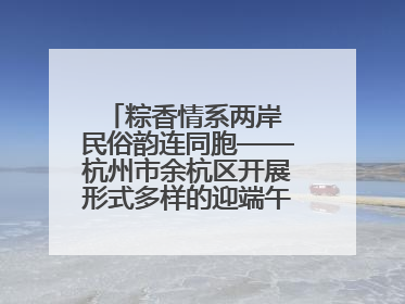 粽香情系两岸 民俗韵连同胞——杭州市余杭区开展形式多样的迎端午联谊活动