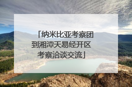 纳米比亚考察团到湘潭天易经开区考察洽谈交流