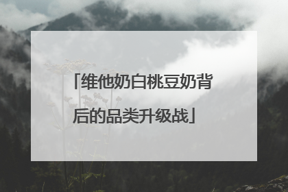 维他奶白桃豆奶背后的品类升级战