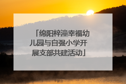 绵阳梓潼幸福幼儿园与自强小学开展支部共建活动