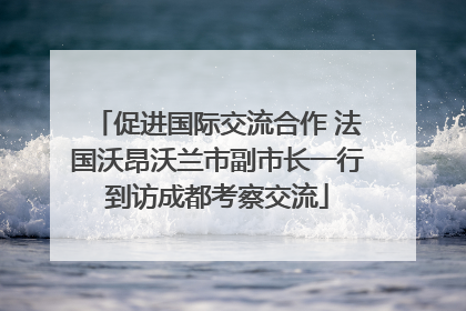 促进国际交流合作 法国沃昂沃兰市副市长一行到访成都考察交流