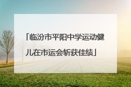 临汾市平阳中学运动健儿在市运会斩获佳绩
