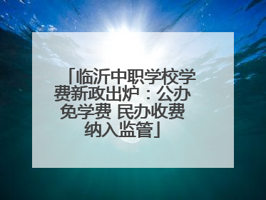 临沂中职学校学费新政出炉：公办免学费 民办收费纳入监管
