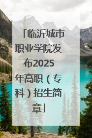 临沂城市职业学院发布2025年高职（专科）招生简章