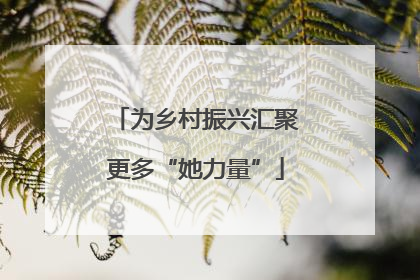 为乡村振兴汇聚更多“她力量”