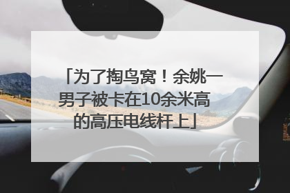 为了掏鸟窝！余姚一男子被卡在10余米高的高压电线杆上