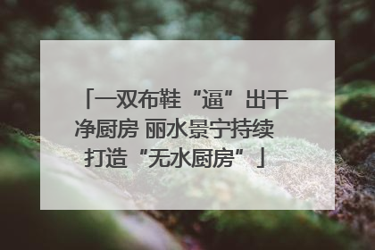 一双布鞋“逼”出干净厨房 丽水景宁持续打造“无水厨房”