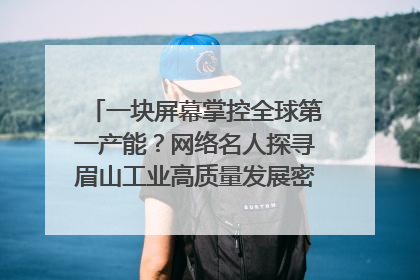 一块屏幕掌控全球第一产能？网络名人探寻眉山工业高质量发展密码｜网络名人四川行